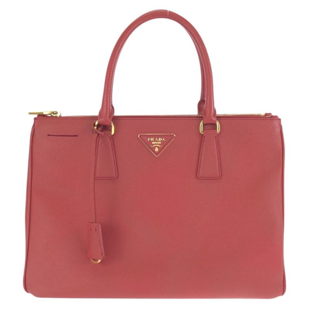 Prada Saffiano Triangle Logo Tote